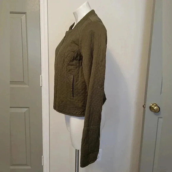 Anthropologie Hei Hei Olive Green Quilted Equestrian Utility Riding Jacket(M) - Picture 3 of 11